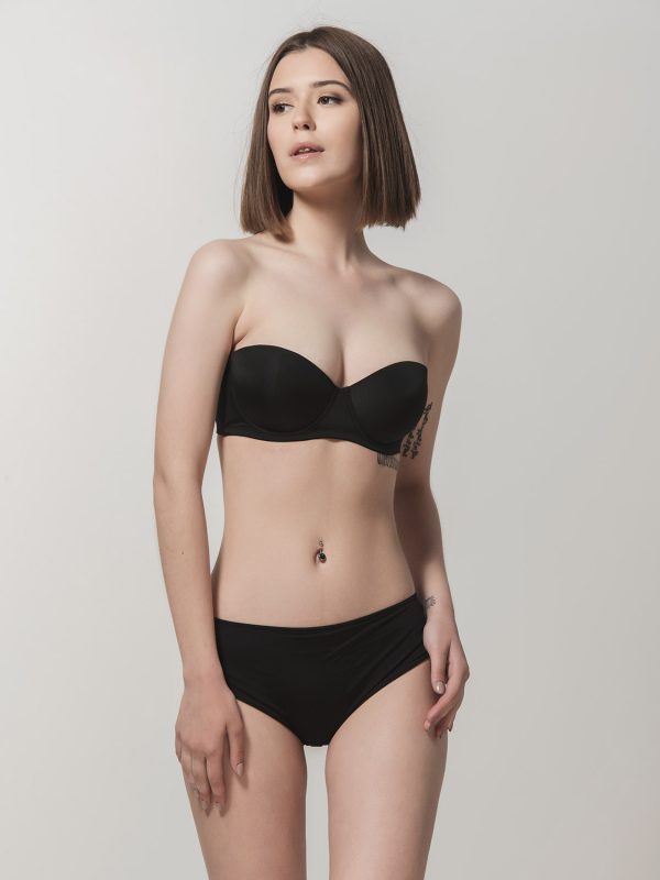 Bra with removable straps Black 14017C
