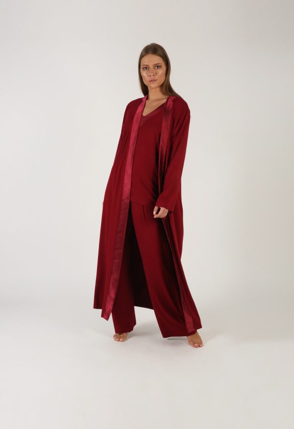 Miss Rodi robe with satin detail