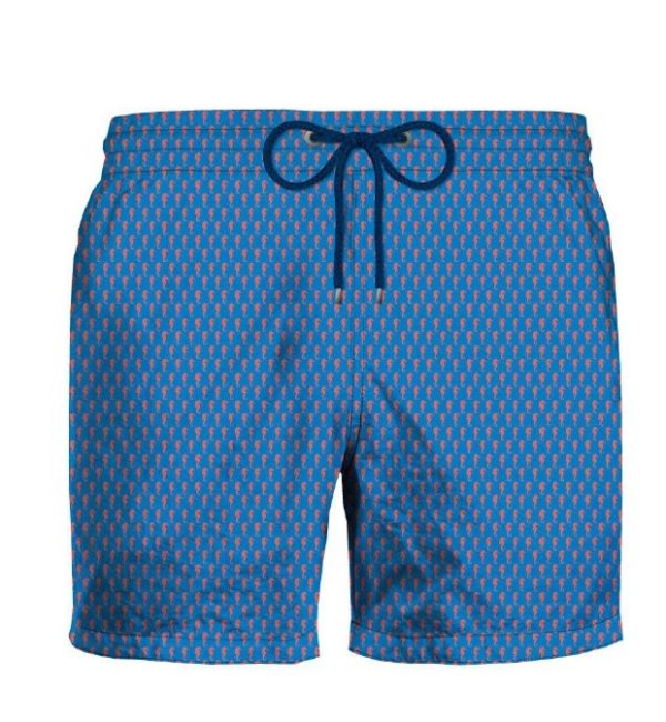 Navy Sail Men's Swimwear With Seahorses