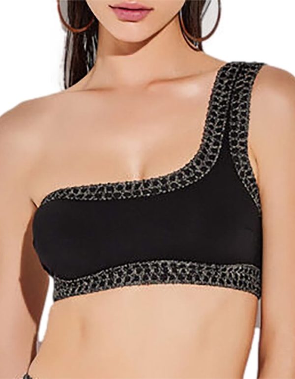 One Shoulder Lida Swimsuit With Lurex Embroidery