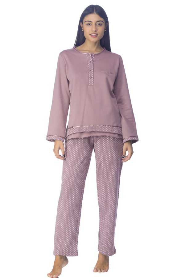 Women's Sweatshirt Pajamas With Buttons Also Suitable For Breastfeeding
