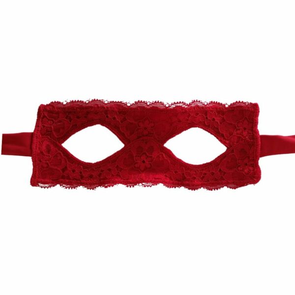 Promise Σετ String & Μάσκα Απο Δαντέλα Σε Κόκκινο Χρώμα Σε Συσκευασία Δώρου