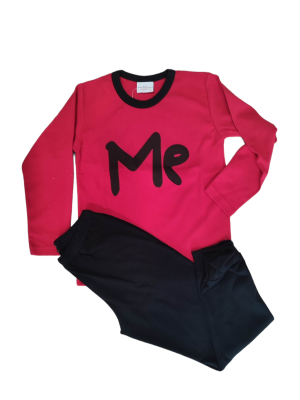 Huppy Family Men's Pajamas Red With Letters
