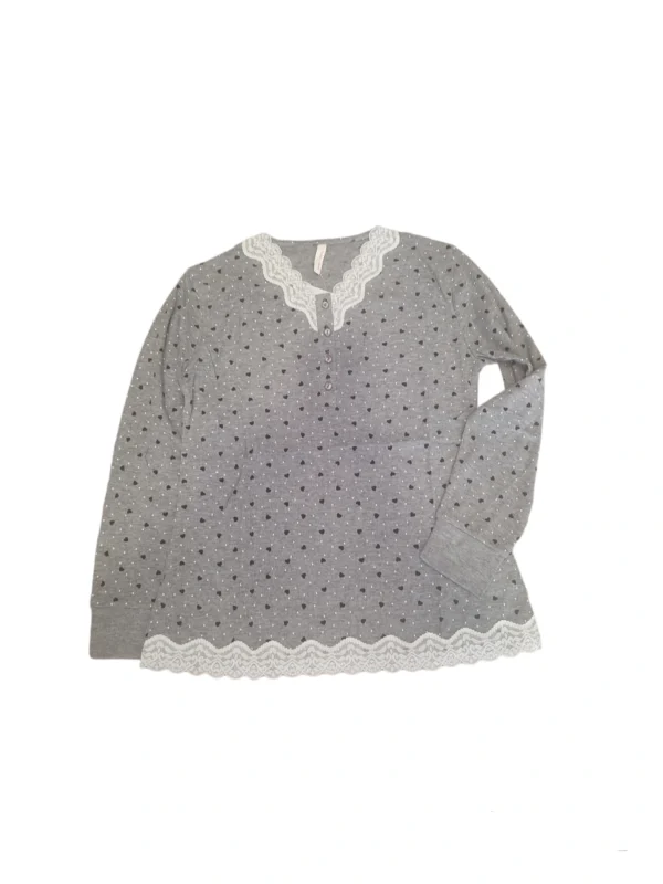 Women's Pajamas With Lace And Hearts